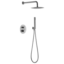 Colonne de Douche Encastrée Thermostatique Anti-Calcaire Nickel Brossé IMEX MONZA GTD038/NQ