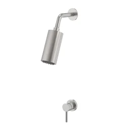 Colonne de douche encastrée thermostatique MINIMALISTA acier brossé
