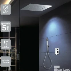 Colonne de Douche Encastrée Anti-Calcaire Chrome IMEX SUMATRA GTS019-P