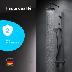 Colonne de douche et bain baignoire thermostatique Système de douche avec mitigeur thermostatique Noir, F07XA422 X-Joy AM.PM