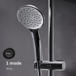 Colonne de douche et bain baignoire sans robinet, Système de douche Chromé F07TA000 Hit AM.PM