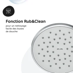 Colonne de douche et bain baignoire sans robinet, Système de douche Chromé F07TA000 Hit AM.PM