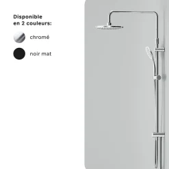 Colonne de douche et bain baignoire sans robinet, Système de douche Chromé F07TA000 Hit AM.PM