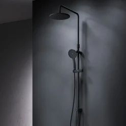 Colonne de douche et bain baignoire sans batterie Système de douche Pommeau de douche, Noir, F07TA022 Hit AM.PM