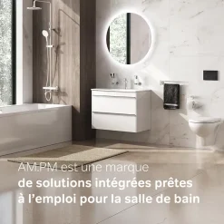 Colonne de douche et bain baignoire sans batterie Système de douche Pommeau de douche, Noir, F07TA022 Hit AM.PM