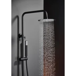 Colonne de douche externe CURVED Mitigeur monocommande Canon de fusilChroméNoir matCanon de fusilOr brosséOr rose brossé Colonne