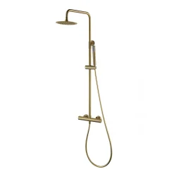 Colonne de douche externe CURVED Thermostatique Canon de fusilChroméNoir matCanon de fusilOr brosséOr rose brossé Colonne de douc