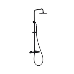 Colonne de douche externe CURVED Mitigeur monocommande Noir (mat)ChroméNoir matCanon de fusilOr brosséOr rose brossé Colonne de d