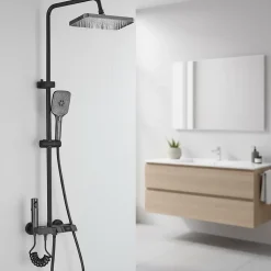 Colonne de douche graphite avec affichage température LED