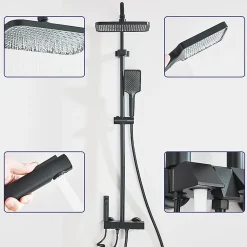 Colonne de douche graphite avec affichage température LED