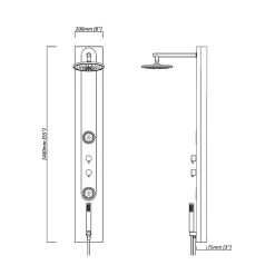 Colonne de douche hydromassante GS009 - Distribain