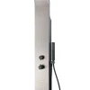 Colonne de douche hydromassante thermostatique avec pommeau + douchette + flexible finition gun metal, Essebagno Esseflat