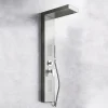 Colonne de douche hydromassage avec trois fonctions en acier brillant