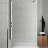Colonne de douche hydromassage avec quatre fonctions en acier Inox brossé