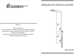 Colonne de douche hydromassage avec quatre fonctions en acier Inox brossé