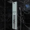 Colonne de douche hydromassante mécanique avec pommeau + douchette + flexible, blanc, Galedo Crystal