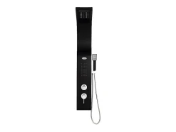Colonne de douche hydromassante - noire - 20 x 132 cm - KOURBEA