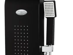 Colonne de douche hydromassante - noire - 20 x 132 cm - KOURBEA