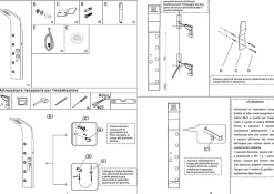 Colonne de douche hydromassage avec quatre fonctions en acier brossé
