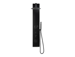 Colonne de douche hydromassante noire - 130 x 20 cm - JUBIDA