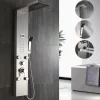 Colonne de Douche Hydromassante Panneau de douche Chromé en Inox Laiton Murale Système de Douche Digitale Multifonctionnel