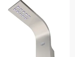 Colonne de douche hydromassante thermostatique à leds - 20 x 165cm - Argent - FELICITA