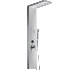 Colonne de douche hydromassante ZENY 3 jets Gris / Argent - Saniverre