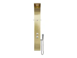 Colonne de douche hydromassante thermostatique - Dorée - 45 x 150 cm - JOSTA
