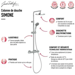 Colonne de douche JACOB DELAFON Simone + nettoyant Briochin