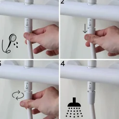 Colonne de douche mécanique façon inox Essebagno Luisa