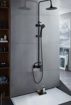 Colonne de douche mécanique noire, Edouard Rousseau Shenti