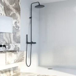 Colonne de douche mécanique, noir, Essebagno Luisa 250