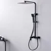 Colonne de douche mécanique avec barre extensible SKY BATH noir mat PVD Inox S304 série ARMY