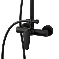 Colonne de douche mécanique noire GoodHome Cavally