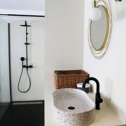 Colonne de douche mécanique noir mat 250 Essebagno Lollipop II