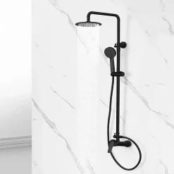 Colonne de douche mécanique avec barre extensible SKY BATH noir mat série NATURE