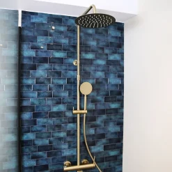 Colonne de douche mécanique or brossé 250 Essebagno Lollipop II