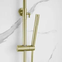 Colonne de douche mécanique avec barre extensible SKY BATH or brossé PVD série DIAMOND