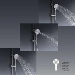 Colonne de douche mécanique avec barre extensible SKY BATH chromé série GLORY