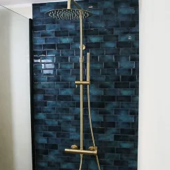 Colonne de douche mécanique or brossé 300 Essebagno Delice II