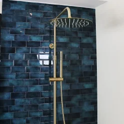 Colonne de douche mécanique or brossé 300 Essebagno Delice II