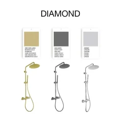 Colonne de douche mécanique avec barre extensible SKY BATH chromé série DIAMOND