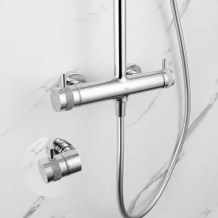 Colonne de douche mécanique avec barre extensible SKY BATH chromé série DIAMOND