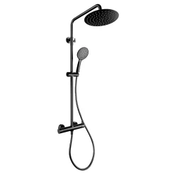 Colonne de douche mécanique avec barre extensible SKY BATH noir cristal PVD série PROMISE