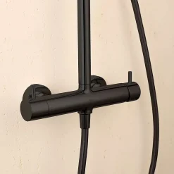 Colonne de douche mécanique avec barre extensible SKY BATH noir cristal PVD série PROMISE