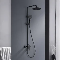 Colonne de douche mécanique avec barre extensible SKY BATH noir cristal PVD série GLORY