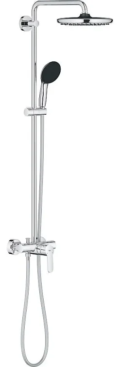 Colonne de douche mécanique avec douchette + pommeau + flexible + barre chrome, Grohe Vitalio Start
