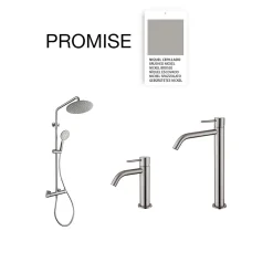 Colonne de douche mécanique avec barre extensible SKY BATH nickel brossé PVD série PROMISE