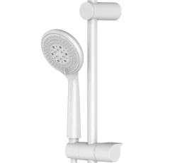 Colonne de douche mécanique blanche avec douchette et pomme de tête, GoodHome Cavally