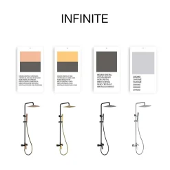 Colonne de douche mécanique avec barre extensible SKY BATH chromé série INFINITE